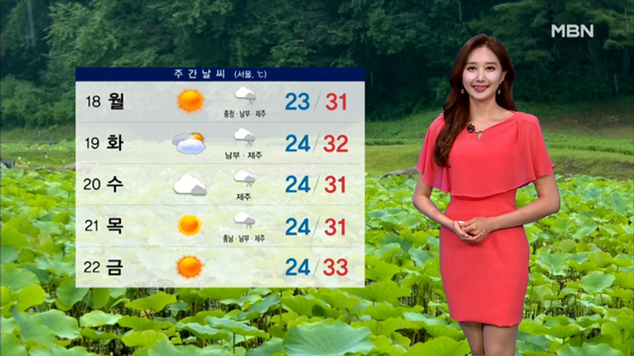 [MBN뉴스센터 날씨]내일도 내륙 강한 소나기…남부 중심 무더위 계속