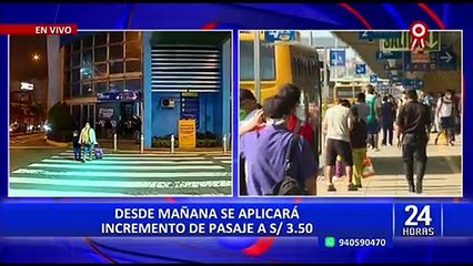 ¡Atención! Desde HOY pasajes del Metropolitano se incrementaran a S/. 3.50