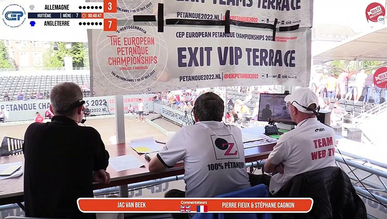 Les huitièmes Bois-le-Duc Pays-Bas : Championnats d'Europe doublette, tête-à-tête et mixte 2022