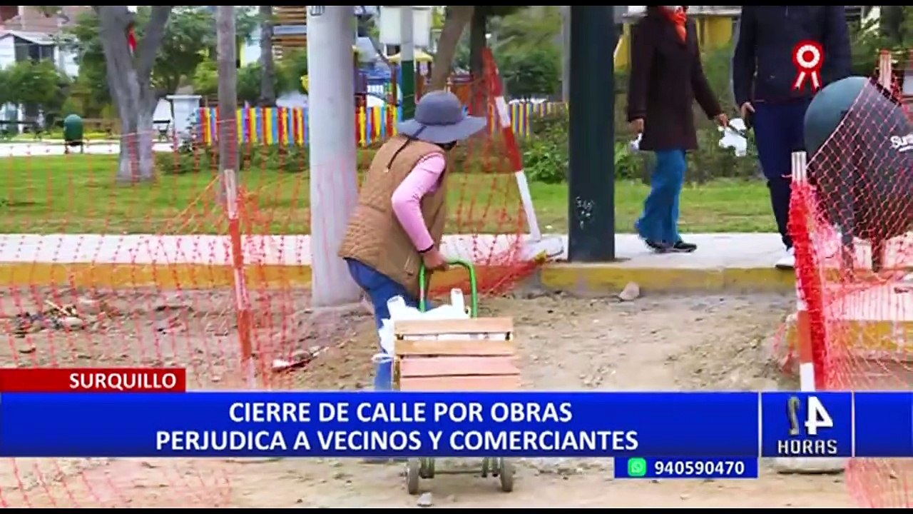 Surquillo: cierre de calle por obras perjudica a vecinos y comerciantes