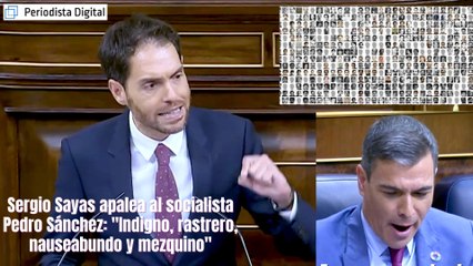 El diputado Sergio Sayas apalea a Pedro Sánchez (PSOE): "Indigno, rastrero, nauseabundo y mezquino"