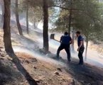 Son dakika haber | Otluk alanda çıkan yangın polislerin erken müdahalesiyle söndürüldü