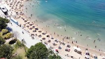 İstanbul’da termometreler 30 dereceyi gördü, Caddebostan plajı doldu taştı