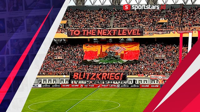 Keren! The Jakmania Tampilkan Koreografi Atraktif Saat Mendukung Persija vs RANS Nusantara FC