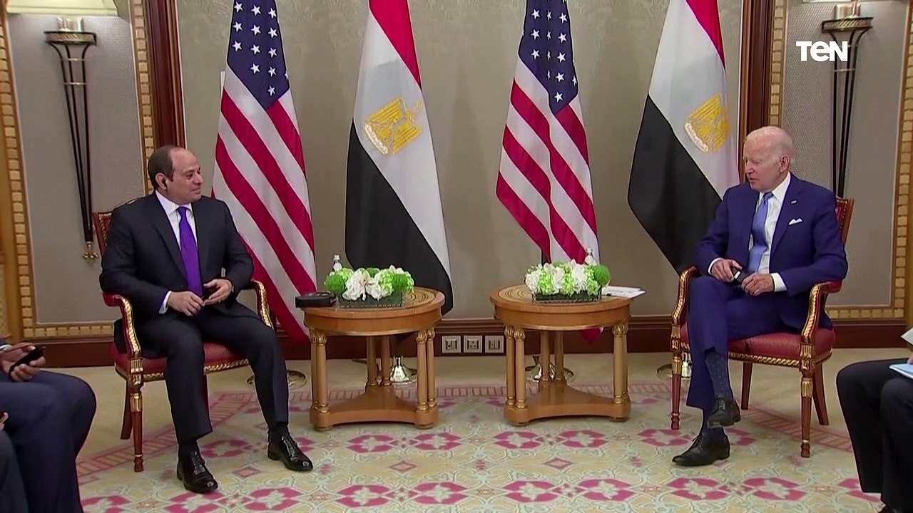 الرئيس السيسي يلتقي الرئيس الأمريكي جو بايدن على هامش قمة جدة للأمن والتنمية