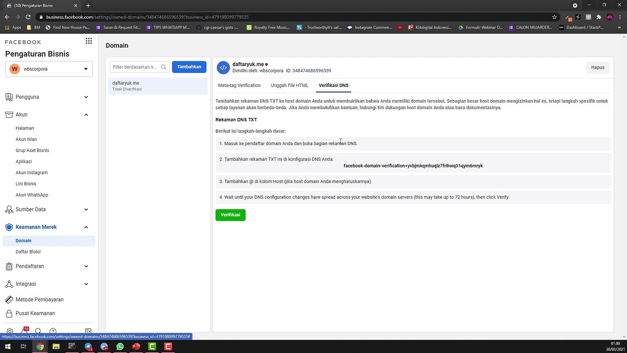 Verifikasi Domain _ NPWP 9