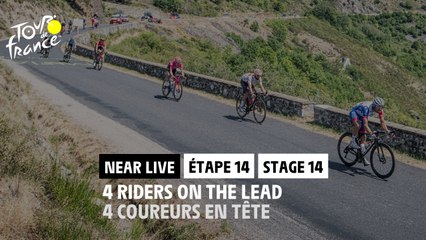 4 coureurs en tête / 4 riders on the lead- Étape 14 / Stage 14 - #TDF2022