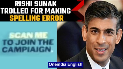 Rishi Sunak roasted for wrong spelling of 'campaign', he responds | See tweet | Oneindia News*News