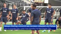 Transferts - Les images du premier entraînement de Sterling avec Chelsea