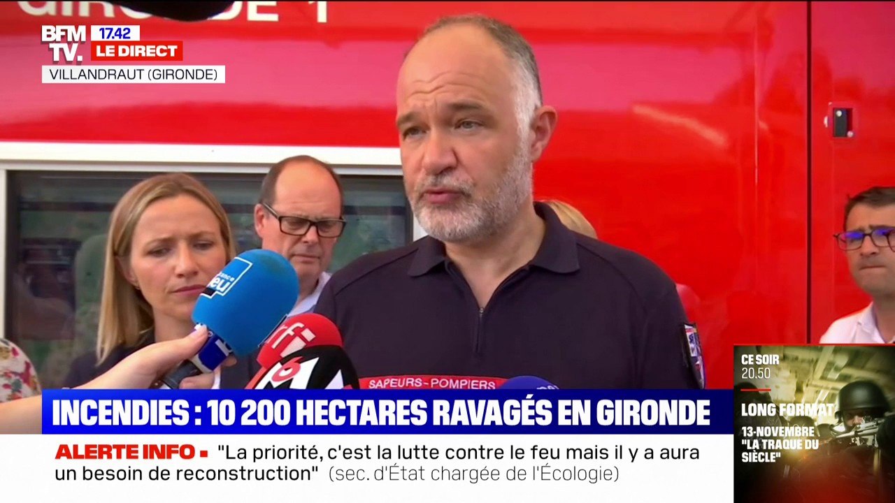 Incendies en Gironde: "110 départs de feu différents sur le département", depuis mardi selon le directeur départemental du SDISS