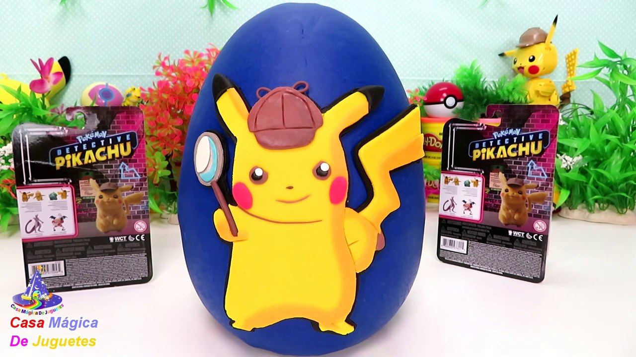 Huevo Gigante Sorpresa del Detective Pikachu de Plastilina con Mr Mime  Pokebolas y Nuevos Juguetes Pokémon - Vídeo Dailymotion
