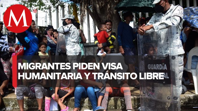 Migrantes instalan campamentos en Tapachula