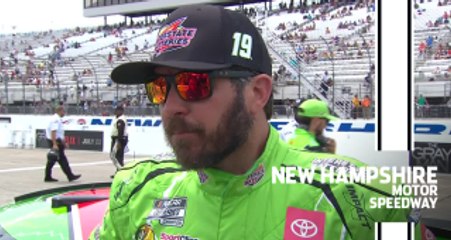 Скачать видео: Martin Truex Jr. reacts to first pole with Joe Gibbs Racing