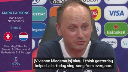 Netherlands' Miedema to miss Switzerland clash