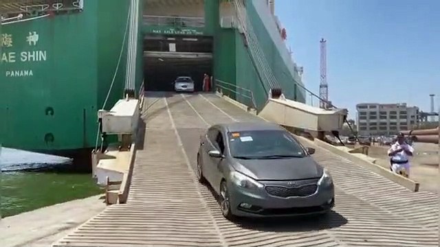 ميناء غرب بورسعيد يستقبل سفينة الرورو العملاقة بحمولة 1766 سيارة