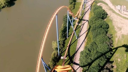 Behemoth Roller Coaster (Canada's Wonderland - Vaughan, Ontario) - Roller Coaster POV Video - Front Row