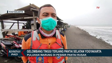 下载视频: Cuaca Ekstrem! Ombak Setinggi 1 Hingga 6 Meter Terjang Warung di Sepanjang Pantai Selatan Yogyakarta