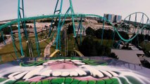 Dragon Fyre Roller Coaster (Canada's Wonderland - Vaughan, Ontario) - Roller Coaster POV Video - Front Row