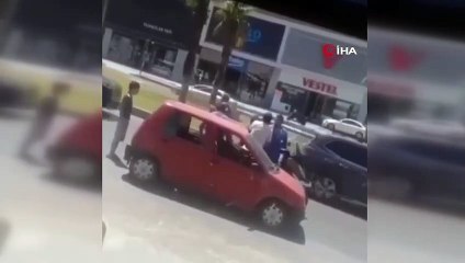 Güreşçi, trafikte tartıştığı sürücüyü kündeyle yere indirdi!