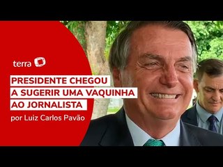 Bolsonaro ri de fake news sobre redução salarial de Bonner