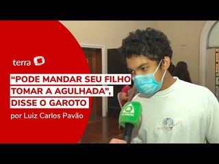 Criança viraliza ao comentar vacinação: “Não vira Jacaré nem formiga australiana"