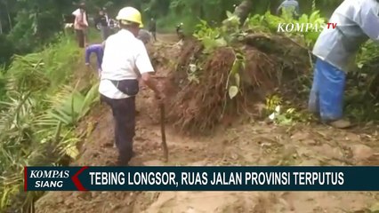 Download Video: Jalan Penghubung Antar Kecamatan Terputus Akibat Tertimbun Material Longsoran Tebing!