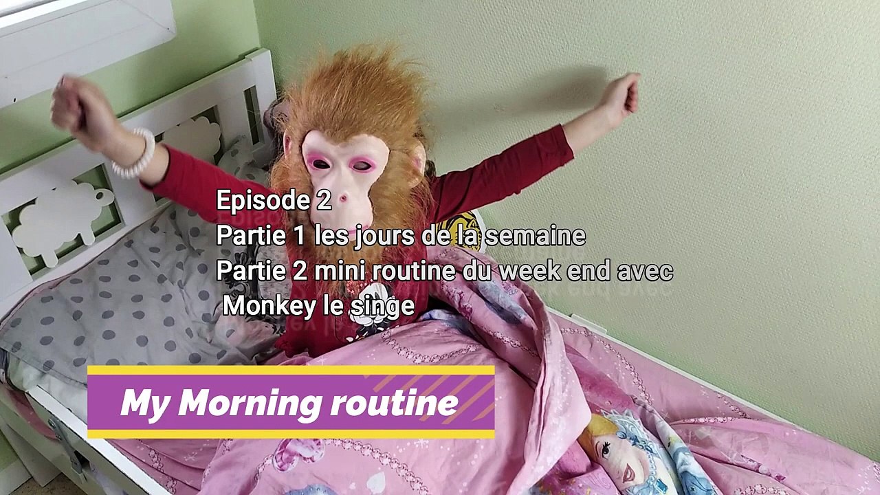 Episode 2 les jours de la semaine et routine avec Monkey le singe