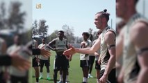 La sonrisa de Bale en su primer día en Los Ángeles