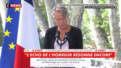 Élisabeth Borne : «Ici, ce sont plus de 13.000 personnes que la France a livrées au supplice, à la haine, à la mort»