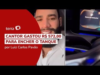 Gusttavo Lima se assusta com preço da gasolina e diz: ''Mais fácil andar a pé''
