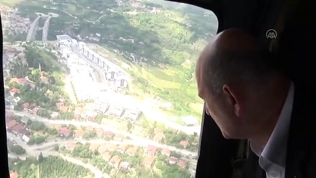Bakan Soylu, helikopterle trafik denetimine katıldı