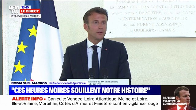 Rafle du Vel d'Hiv: Ces heures noires souillent à jamais notre Histoire , affirme Emmanuel Macron