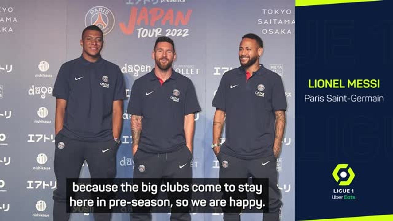 Messi, Neymar and Mbappé 'happy' to play in Japan