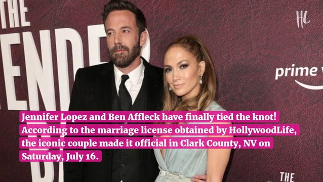 Jennifer Lopez Ben Affleck Reportedly Married In Las Vegas