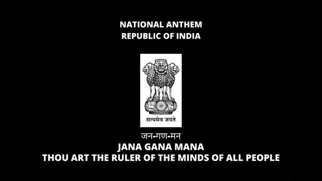NATIONAL ANTHEM OF INDIA: जन-गण-मन | JANA GANA MANA | THOU ART RULER OF THE MINDS OF ALL PEOPLE