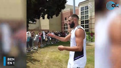 Benzema es recibido como una estrella de Hollywood en su primer entrenamiento en Los Ángeles