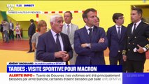 Emmanuel Macron est arrivé à Tarbes pour une visite autour du sport, deux ans avant les Jeux olympiques de Paris