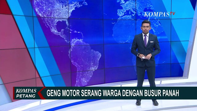 Detik-detik Geng Motor di Takalar Serang Warga dengan Busur Panah Terekam CCTV!