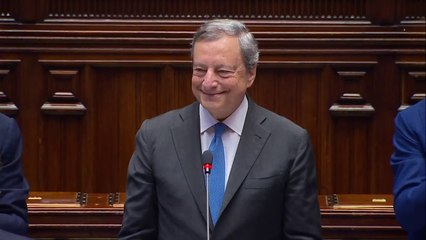 Draghi alla Camera "Grazie per il lavoro fatto insieme"