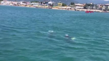 EDREMİT'TE BATAN TEKNEDEKİ KAYIP 2 KİŞİYİ ARAMA ÇALIŞMALARI 2'NCİ GÜNÜNDE SÜRÜYOR