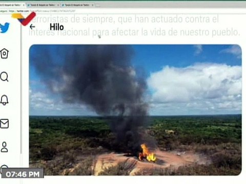 Ministro Tareck El Aissami denuncia nuevo ataque al sistema gasífero del oriente venezolano