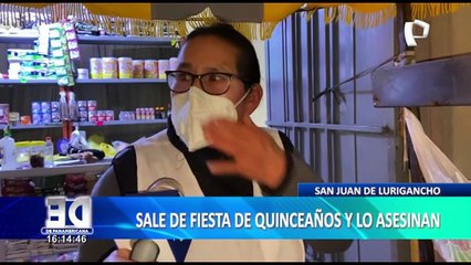 SJL: Sale de fiesta de Quinceaños y lo matan a balazos