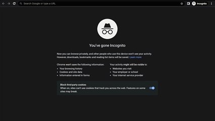 You've gone incognito for 13 minutes and 6 seconds