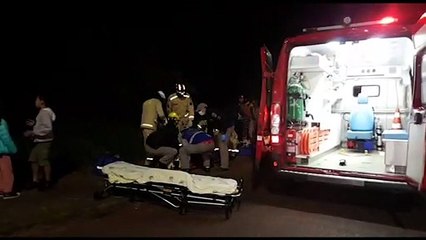 Colisão frontal deixa duas pessoas feridas no Bairro Sanga Funda