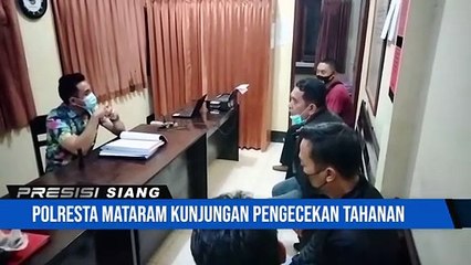 Kasat Reskrim Dan Tim Puma Polresta Mataram Cek Tahanan Polsek