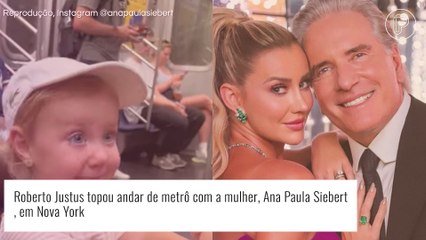 Download Video: Ana Paula Siebert mostra Roberto Justus e filha em metrô e web ironiza: 'Quero ver no Brasil'