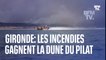 Incendies en Gironde: les images des feux aux abords de la dune du Pilat