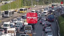 İstanbul'da bayram tatili dönüşü ilk iş gününde trafik yoğun