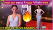 Helly Shah Looks Stunning In High Slit Dress At HT Most Stylish Awards 2022