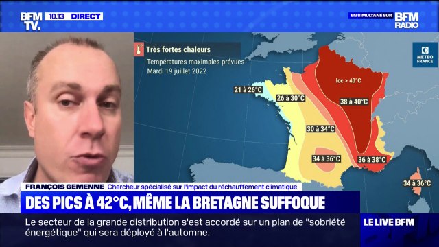 François Gemenne, chercheur: Le changement climatique va avoir pour effet de rendre les phénomènes extrêmes comme ces vagues de chaleur plus intenses et plus fréquentes